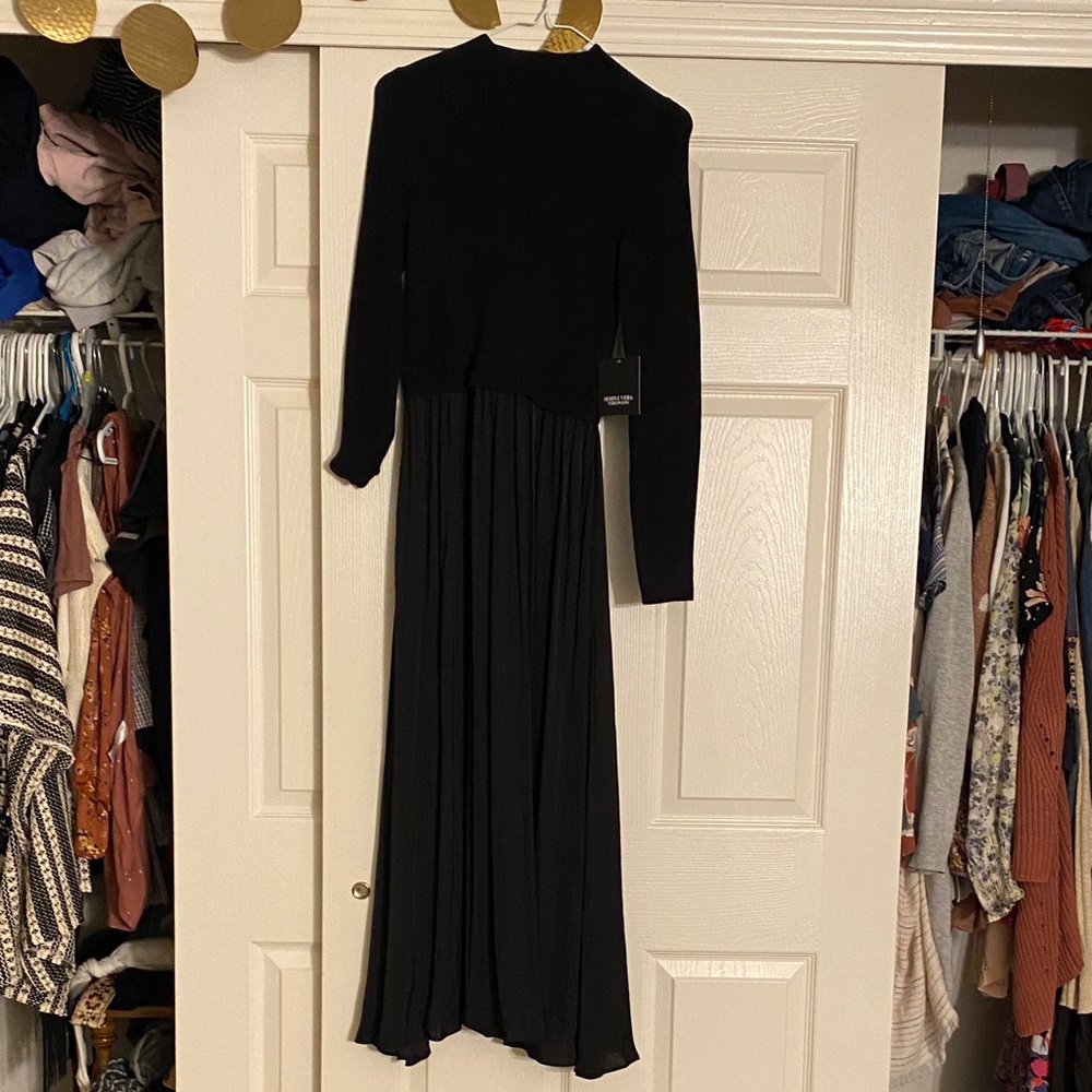 Vera wang black mixed media Women's Dress